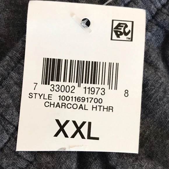 New Alfani Sleep Pajama Pants Men's size XXL Charcoal Gray w/Pockets Drawstring - Picture 11 of 16